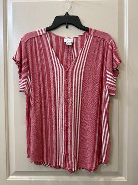 Liz Claiborne XXL Rayon striped blouse